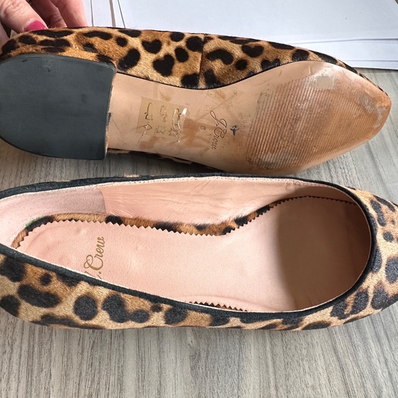 J Crew calf hair leopard print flats size 8 - Picture 4 of 6